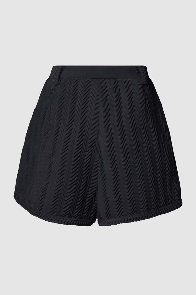 Pleated Wave Pattern Shorts - The Pre Loved Closet