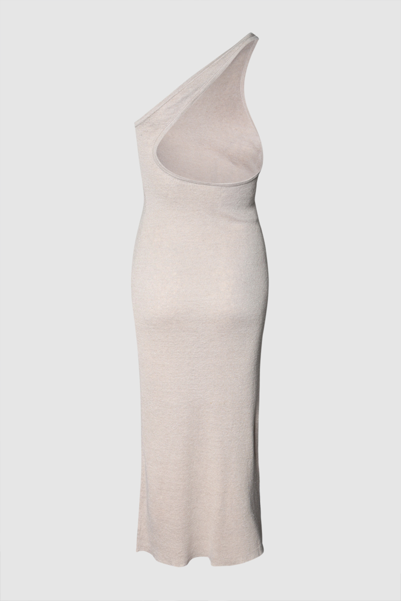 Knitted Linen Open Back Dress - The Pre Loved Closet