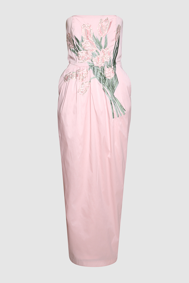 Lena Embroidered Gown