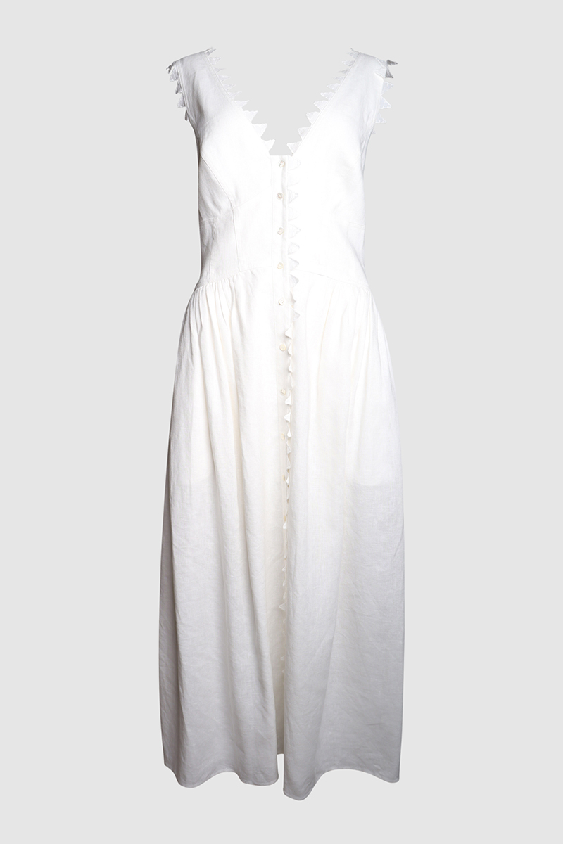 Lace Trim Apron Dress