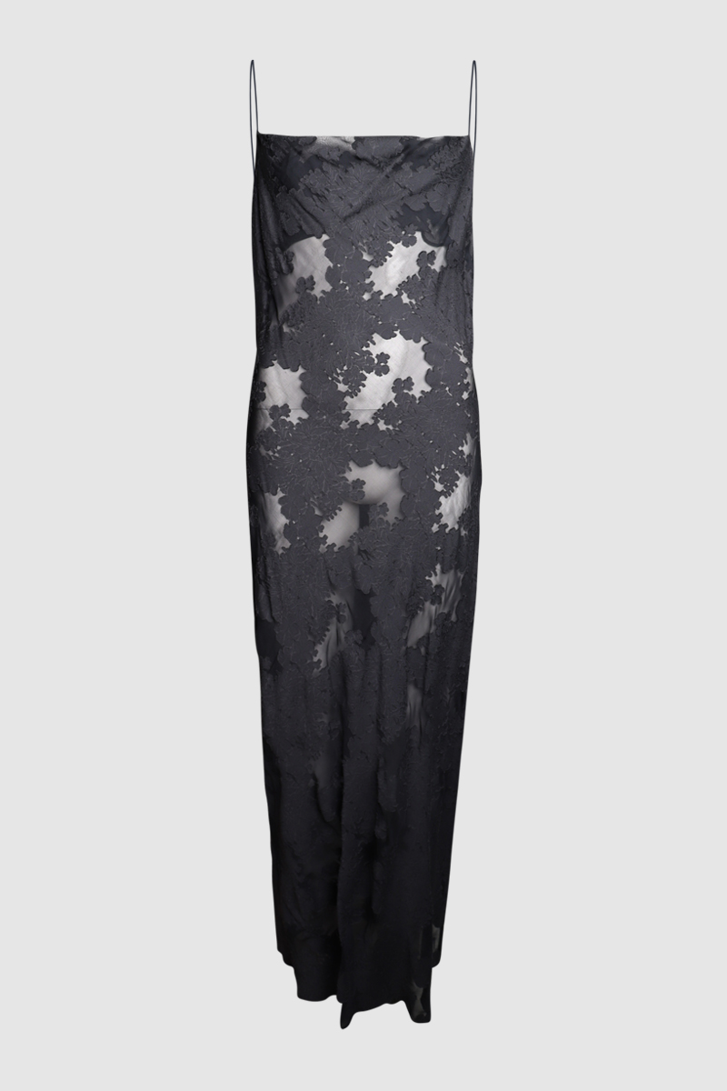 Lace Pattern Long Dress