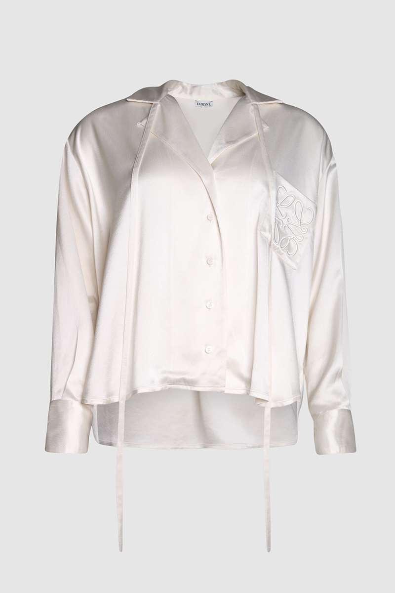 Anagram Silk Satin Blouse