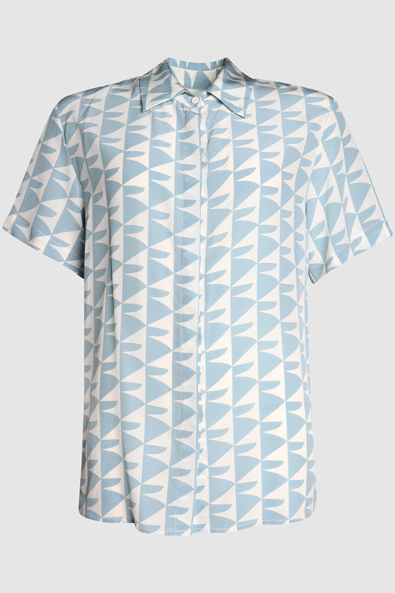 Short Sleeve Silk Shirt