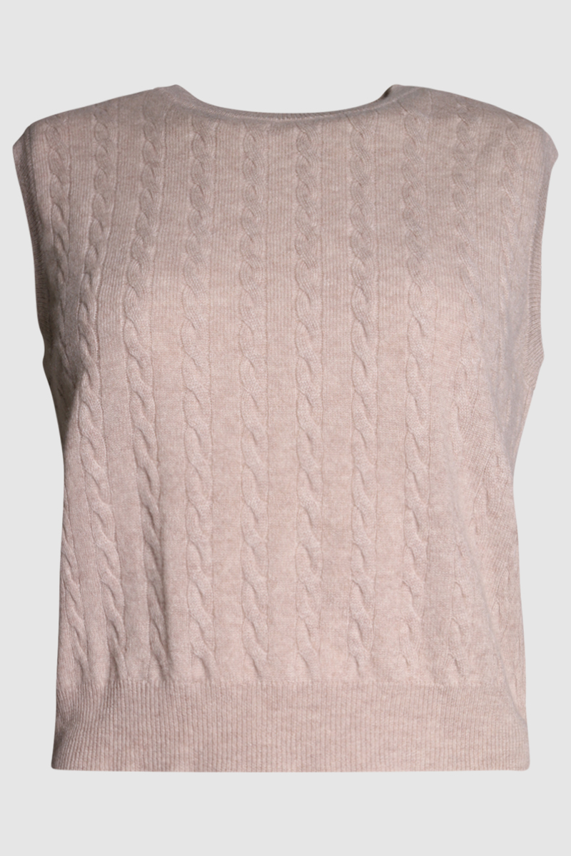Miko Cable Knit Cashmere Vest