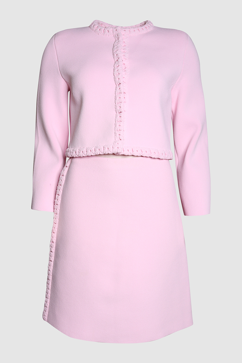 Crepe Knit Jacket & Skirt
