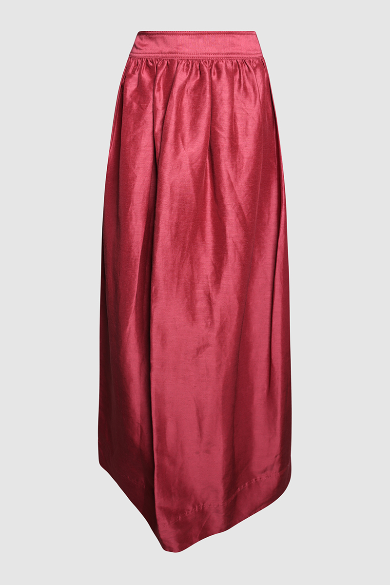 Mirabelle Wrap-Effect Linen-Blend Maxi Skirt