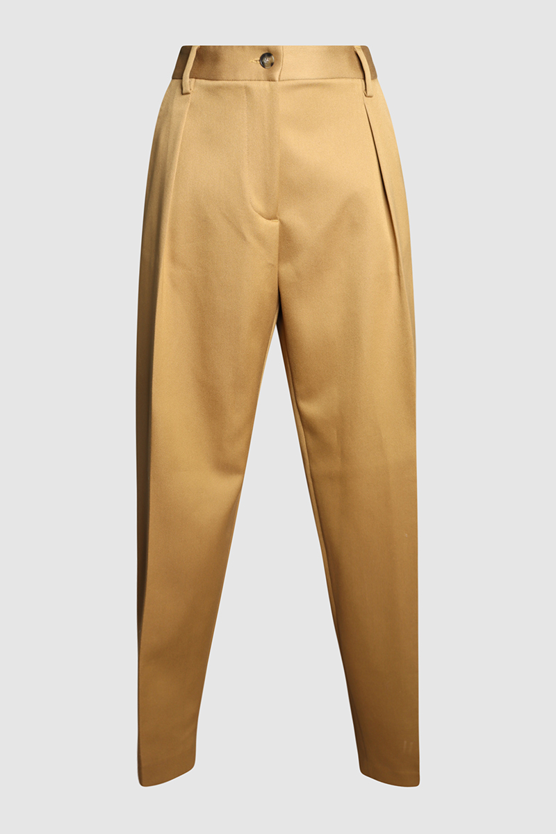 Straight Pleated Pants