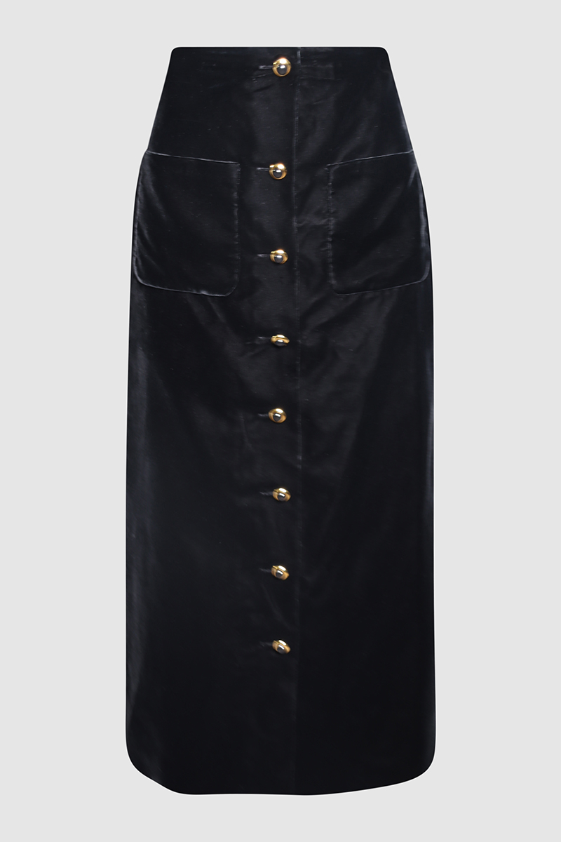 Velvet Midi Skirt