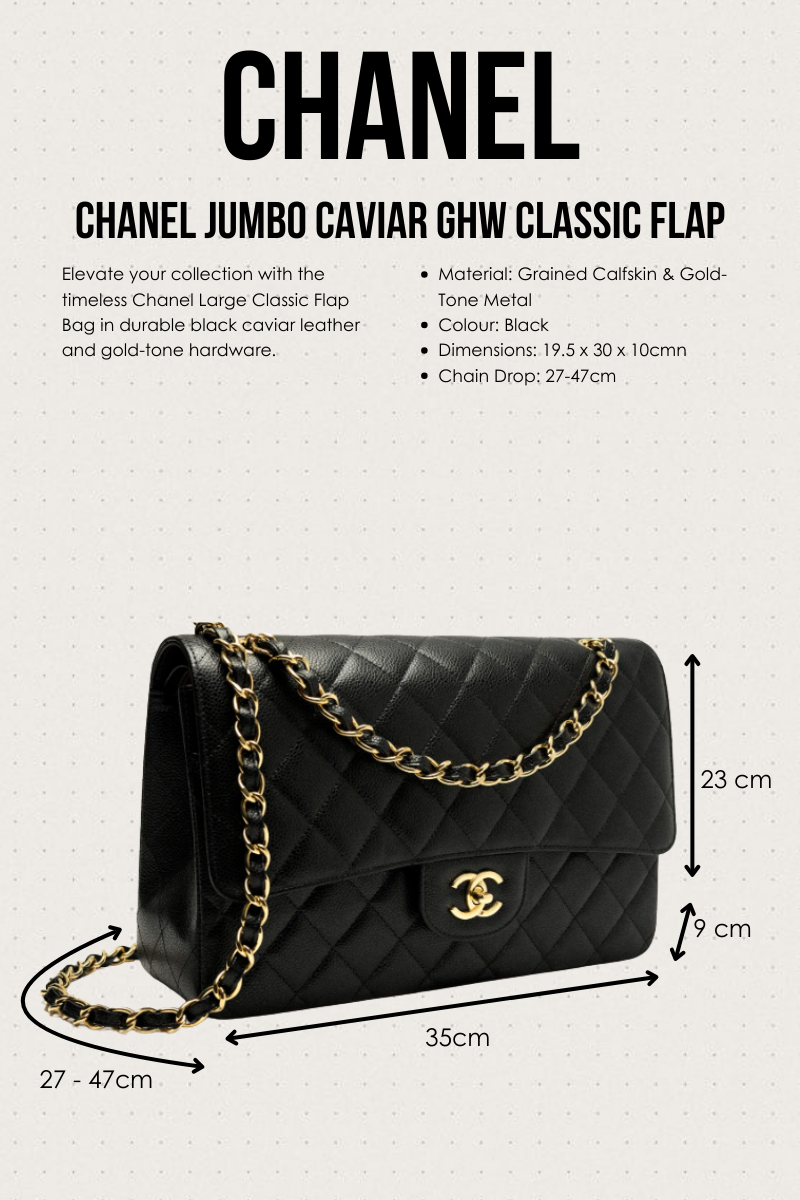 Classic Jumbo Caviar Flap Bag