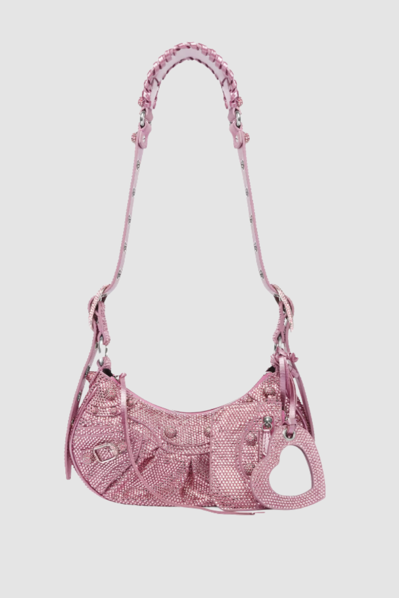 Le Cagole Rhinestone Shoulder Bag XS