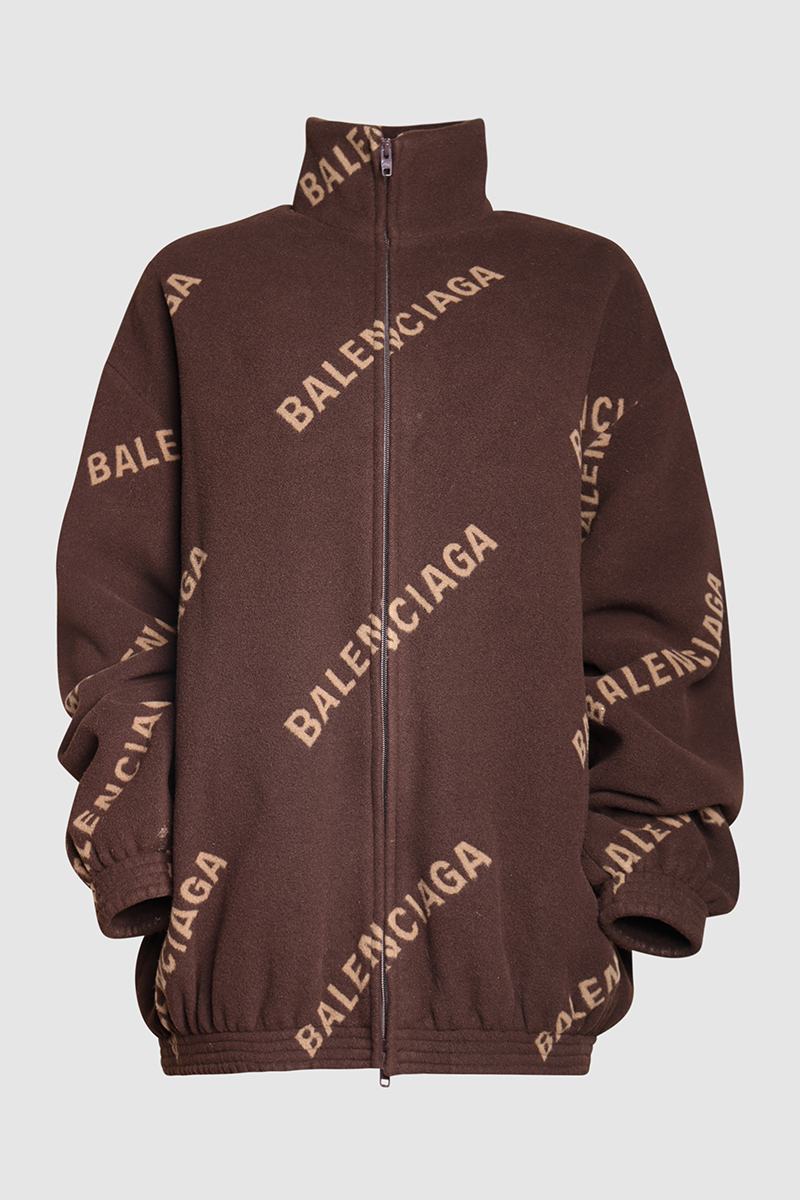 Logo Print Zip Up Jacket