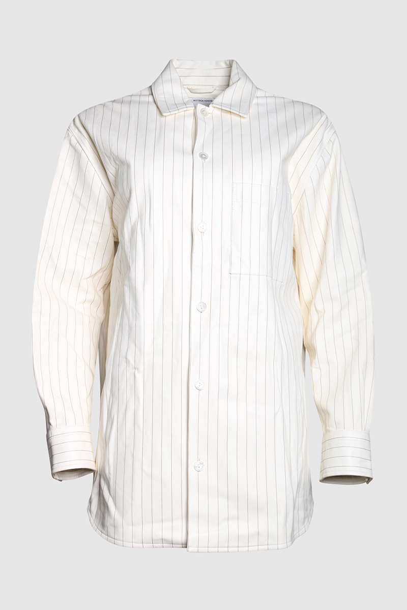 Leather Pinstripe Shirt