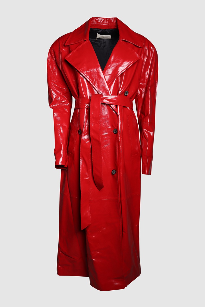 Patent Leather Trench Coat