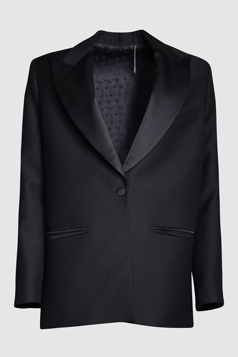Satin Lapel Blazer
