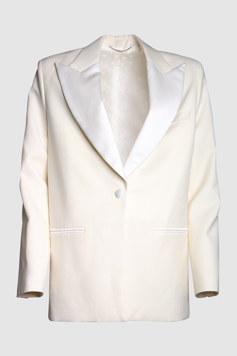 Satin Lapel Blazer