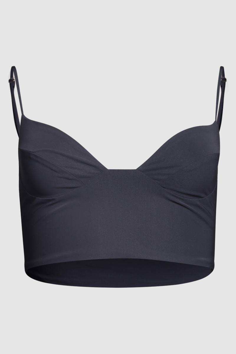 Long Bustier Bikini Top
