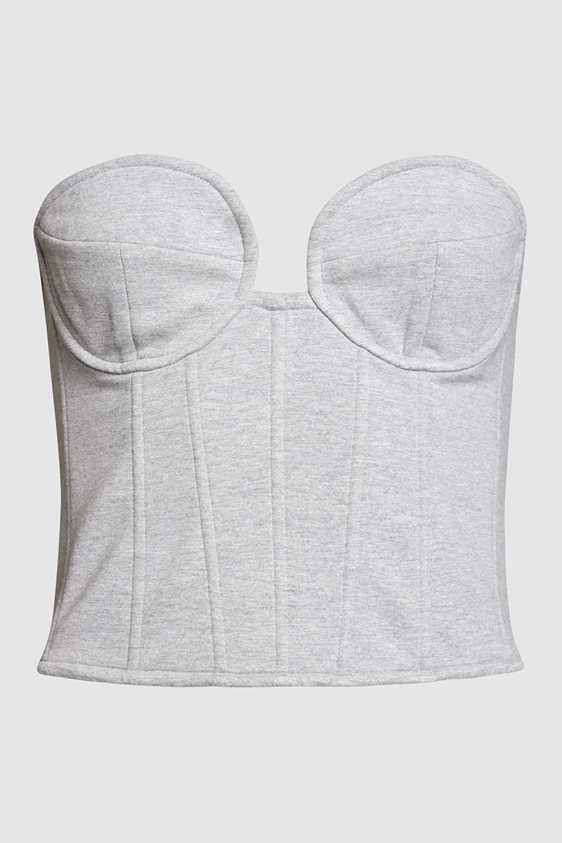 Cotton Blend Jersey Bustier