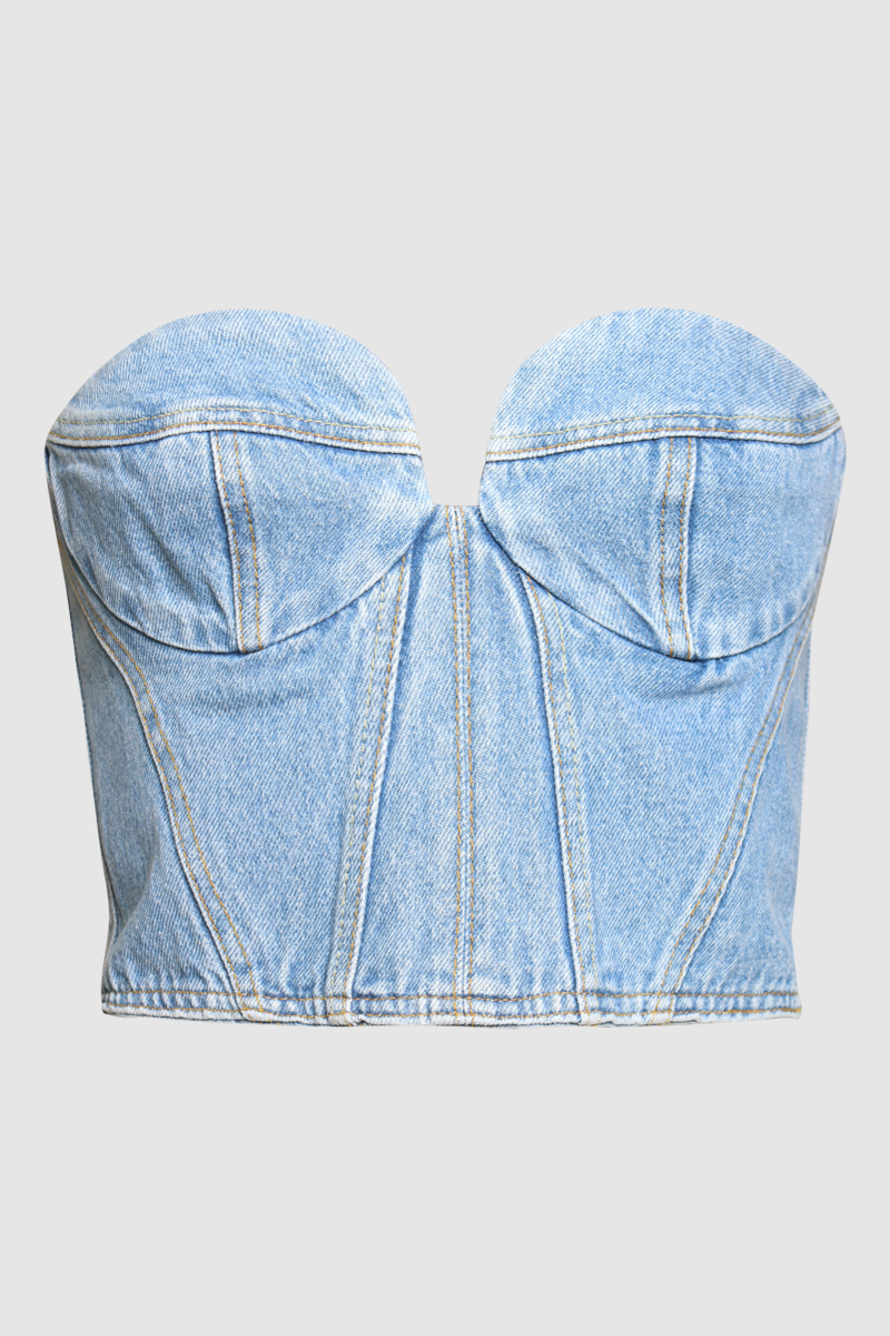Strapless Cropped Bustier