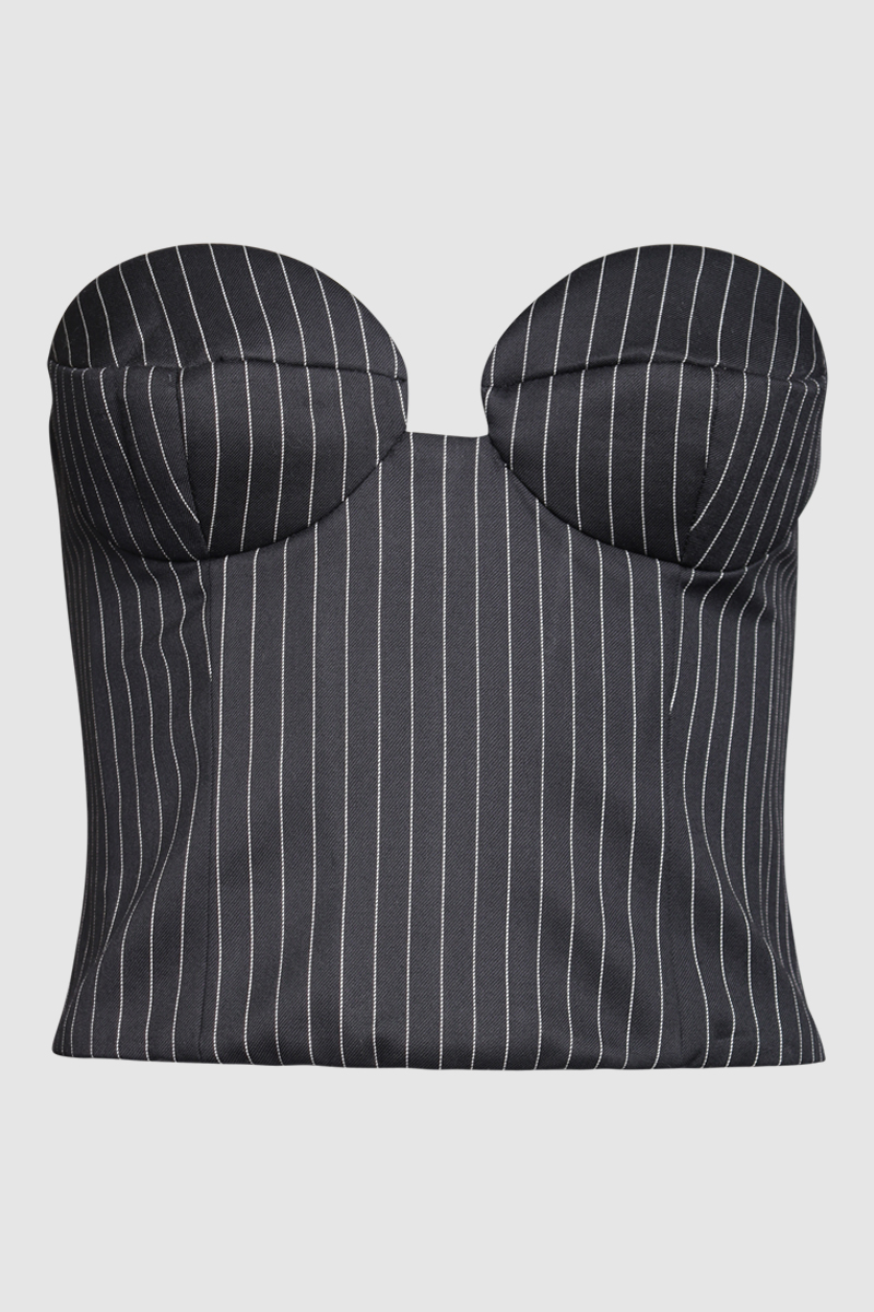 Pinstriped Bustier