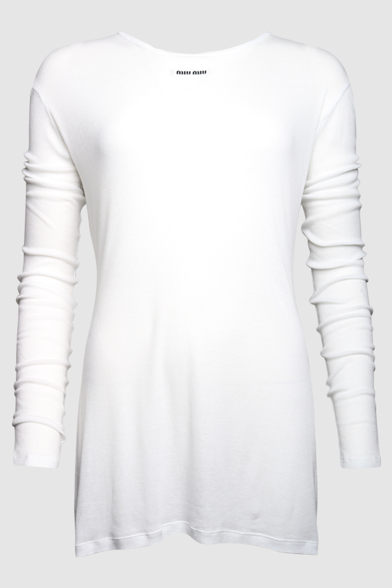 Ribbed Knit Jersey Dress