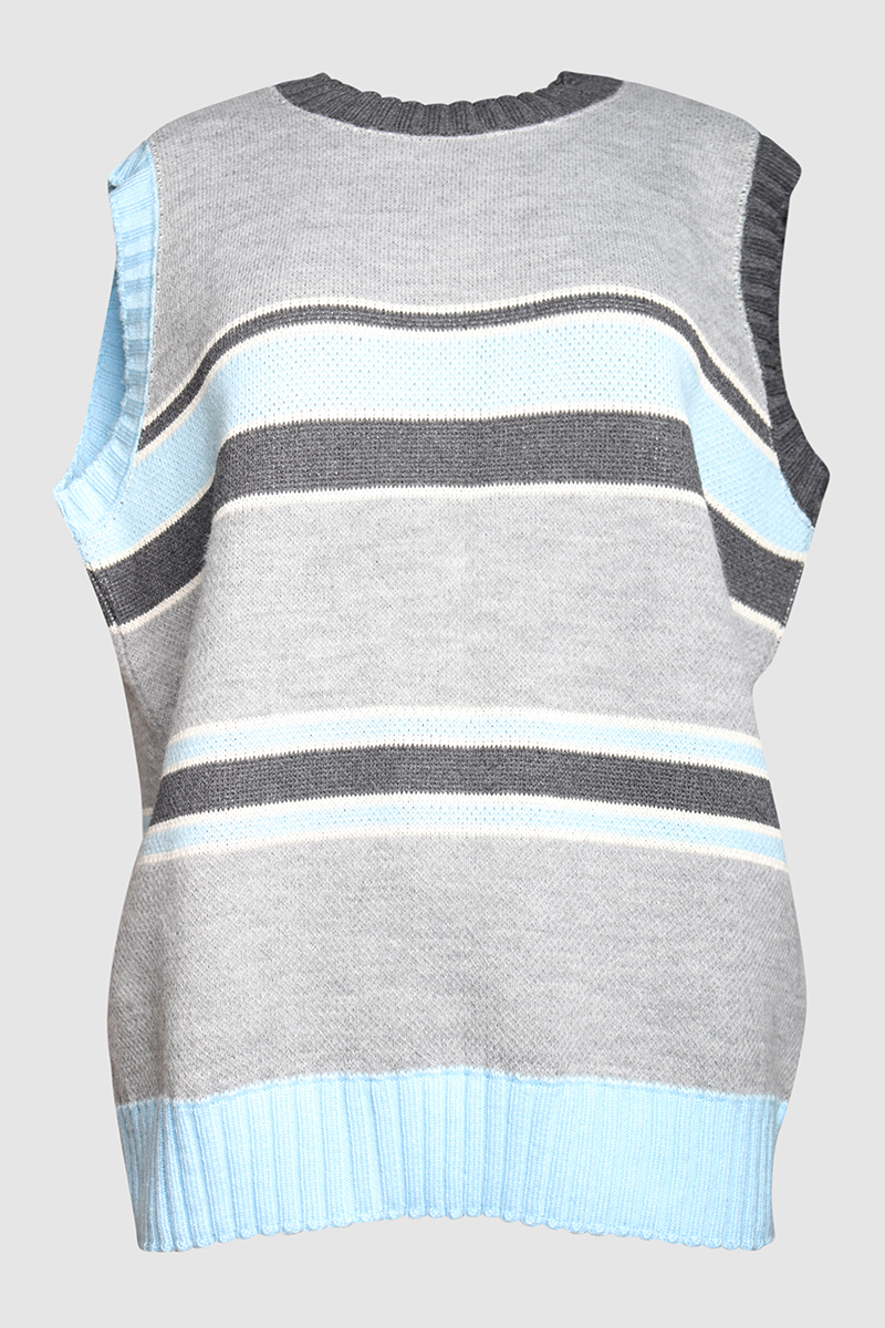 Linear Stripw Sweater Vest