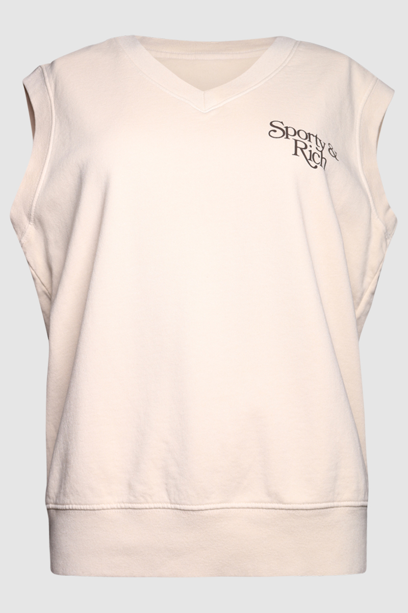 Logo-Print Cotton Vest