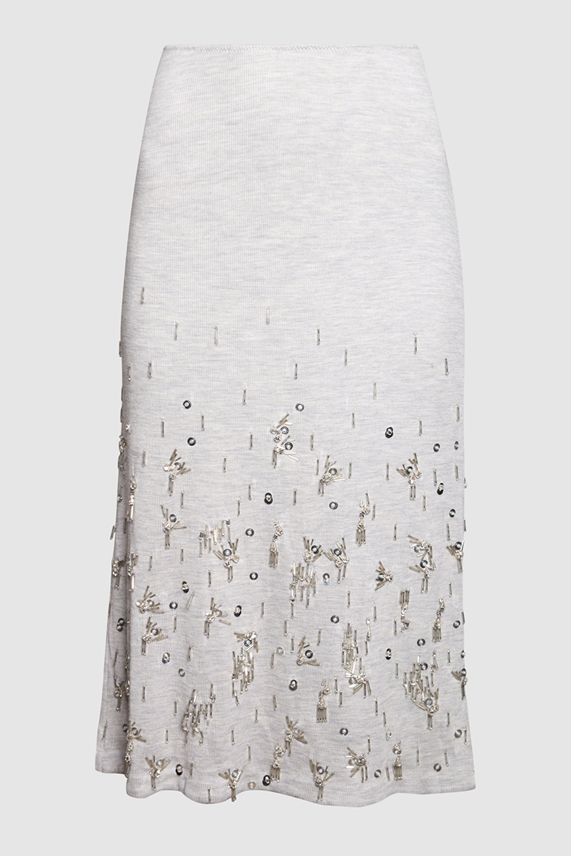 Crystal Cluster Midi Skirt