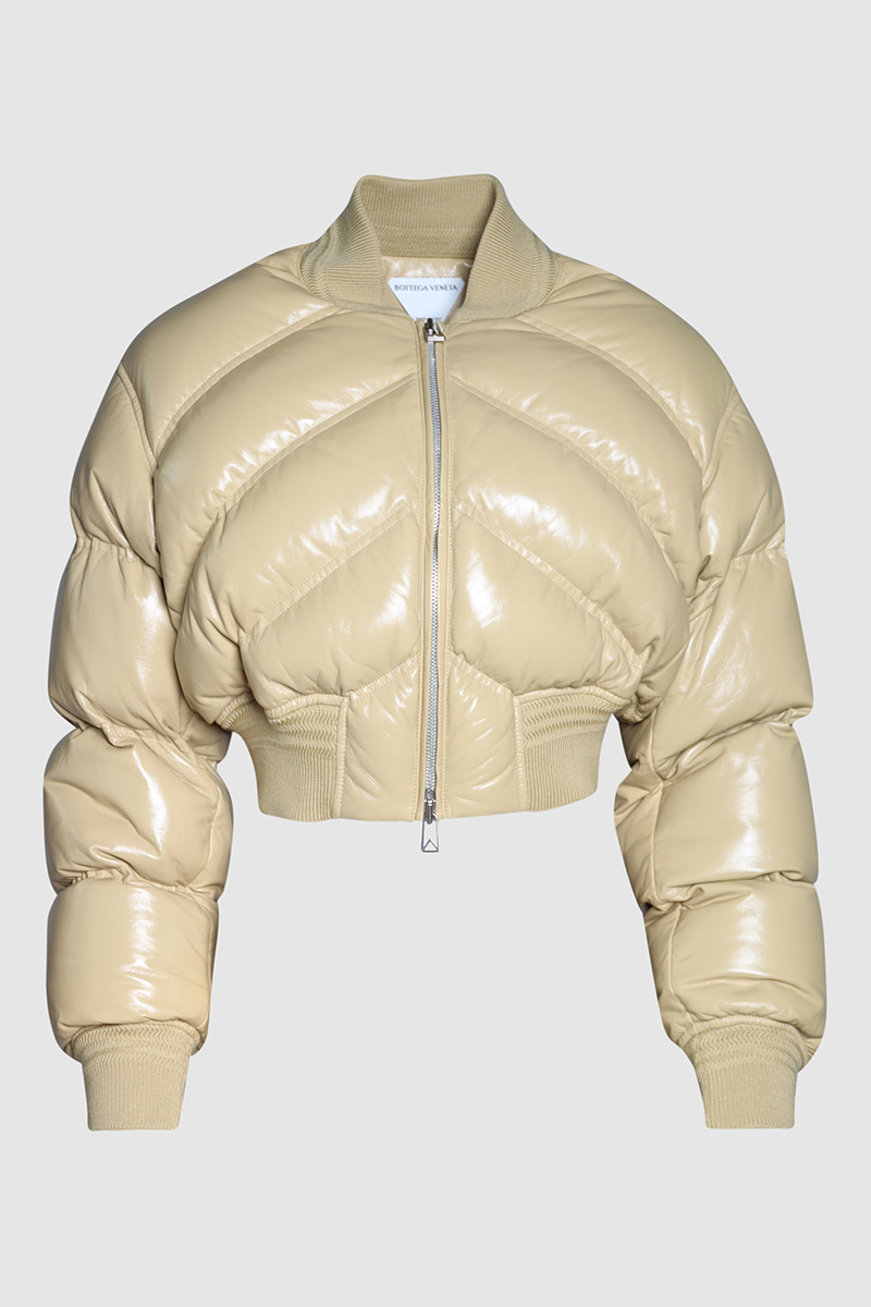 Cropped Padded Bomber Jacket