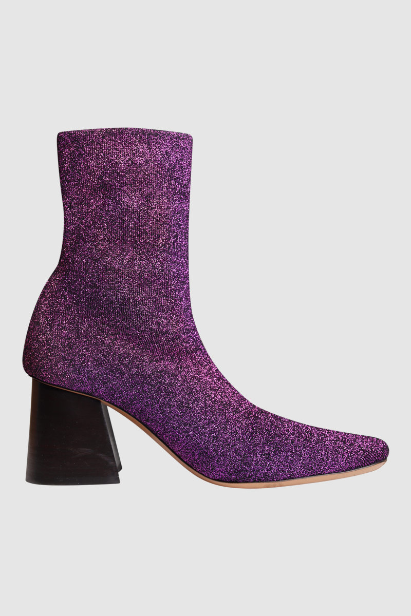 Glitter Accents Sock Boots