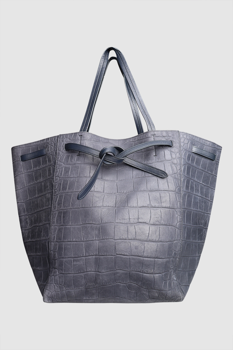 Stamped Croc Phantom Cabas Tote