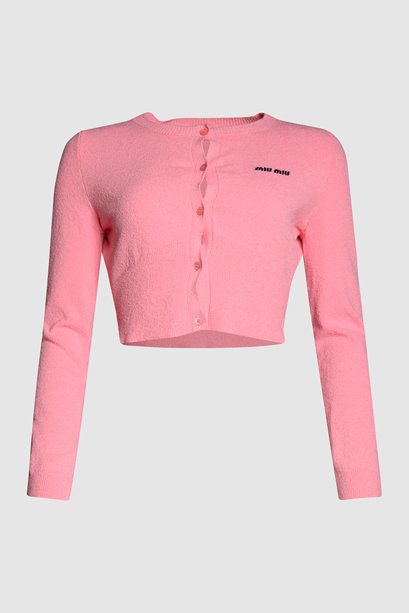 Logo Crop Cardigan