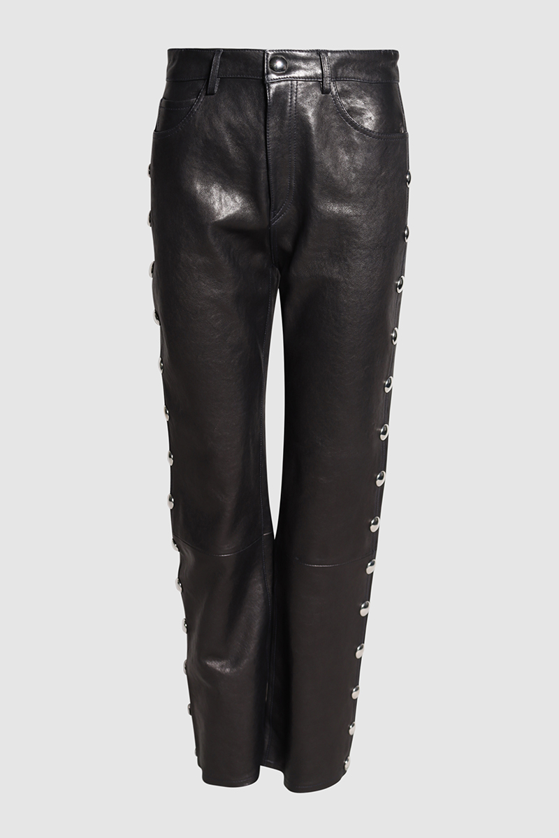 Danielle Studded Leather Pants