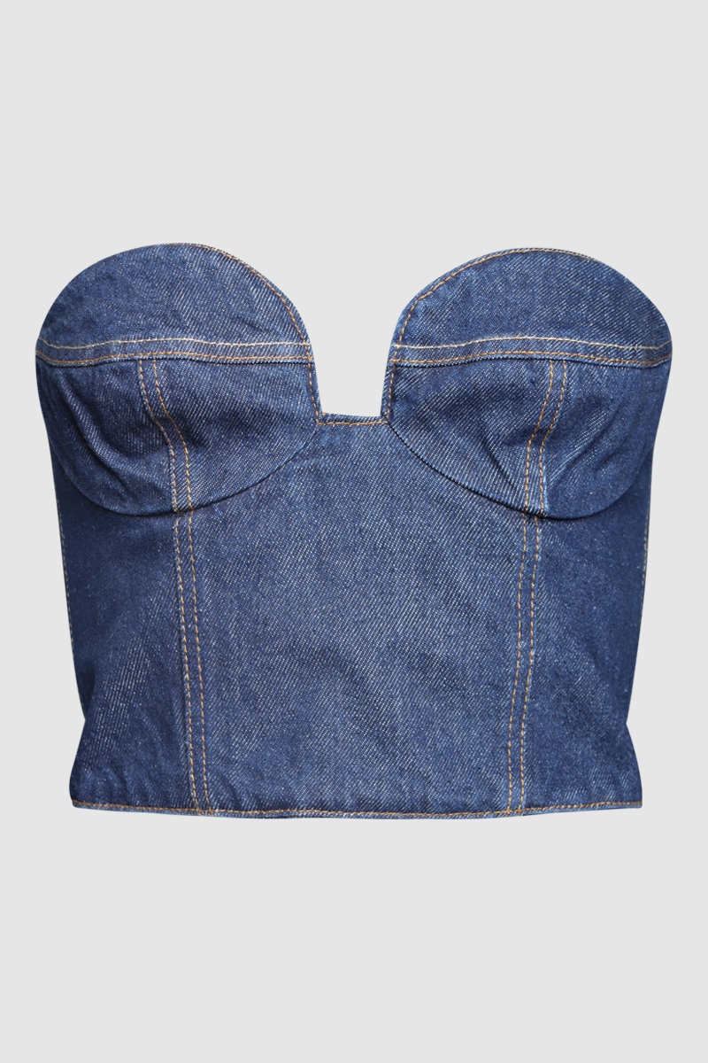 Denim Corset Bralette