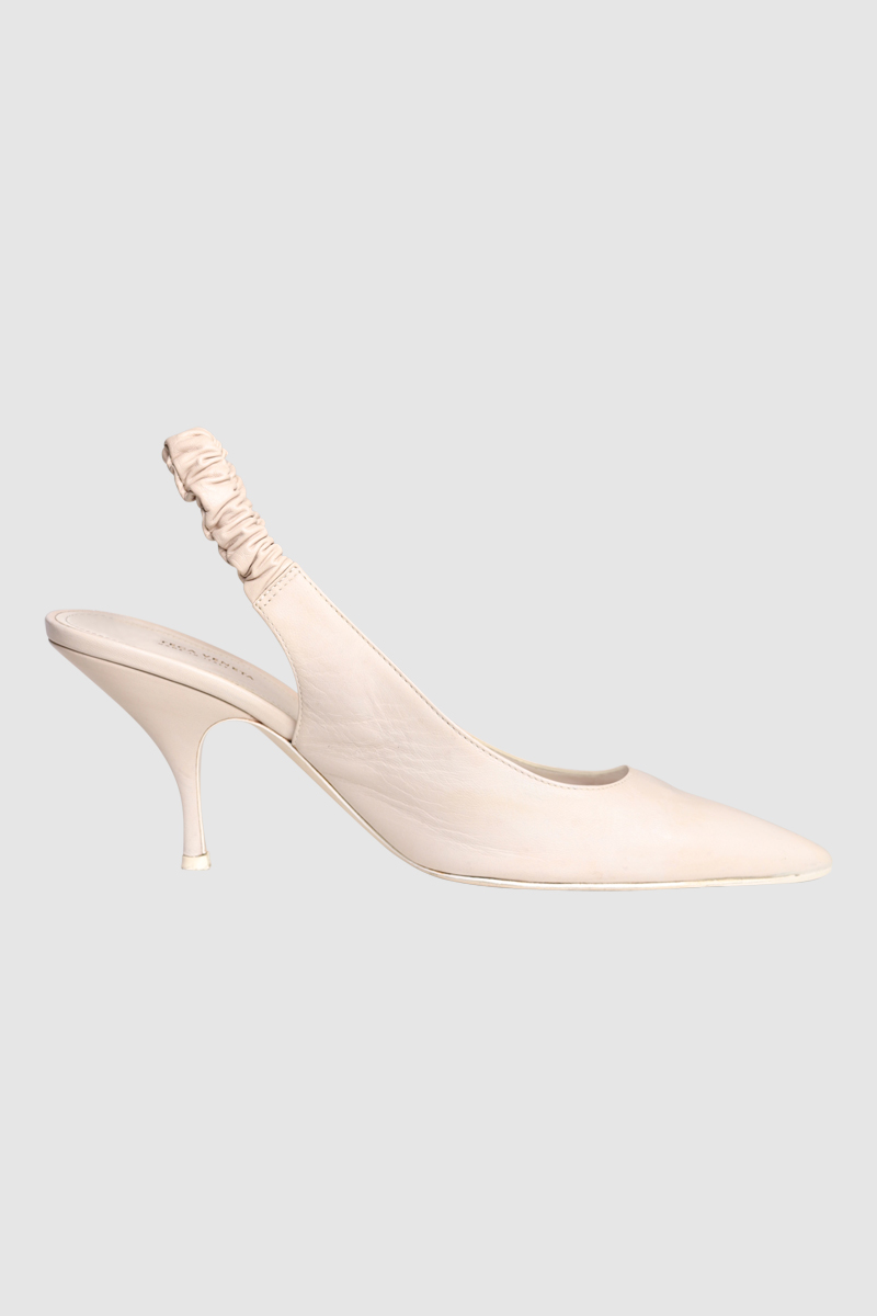 Leather Slingback Heels