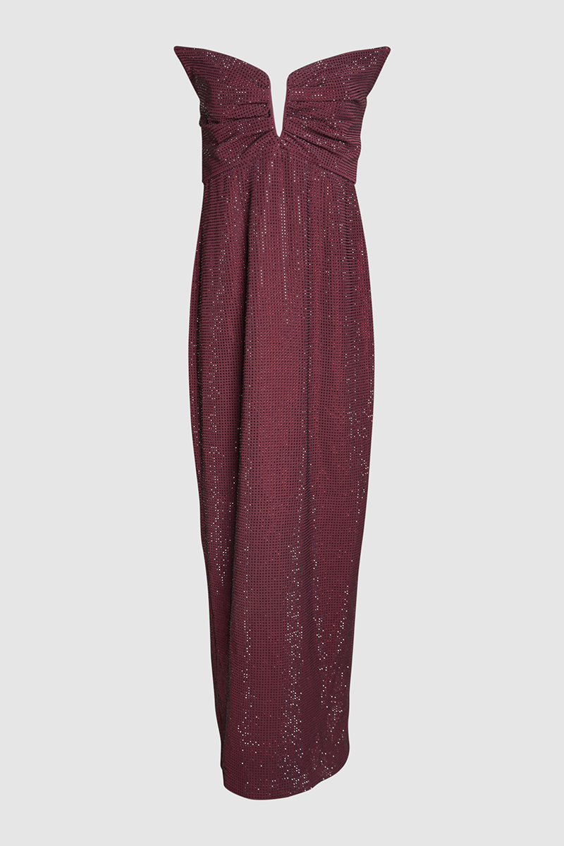 Crystal Embellished Maxi Dress