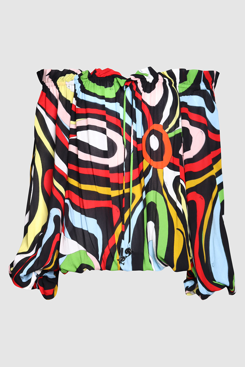 Printed Off Shoulder Blouse