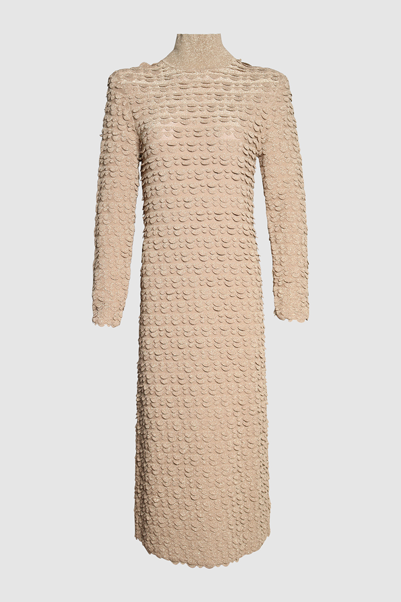 Sparkle Scallop Polo Dress