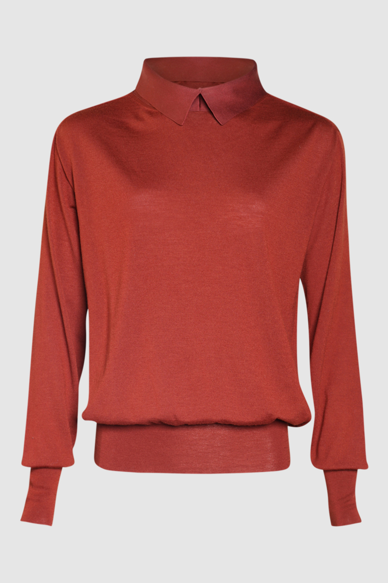 100% Wool Polo Sweater