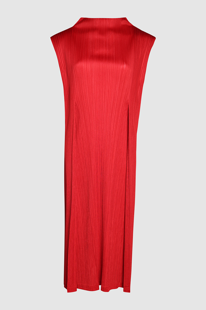 Issey Miyake Red Pleated dress