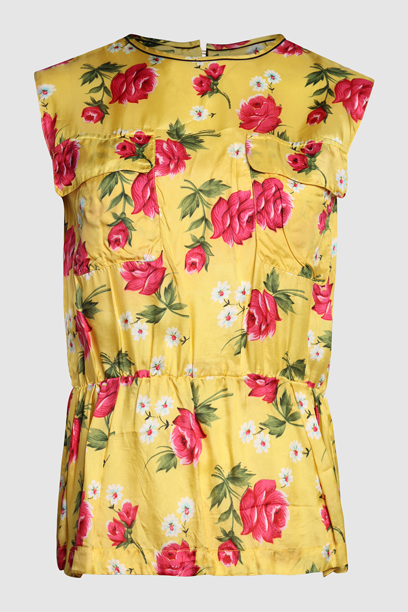 Floral Print Peplum Top