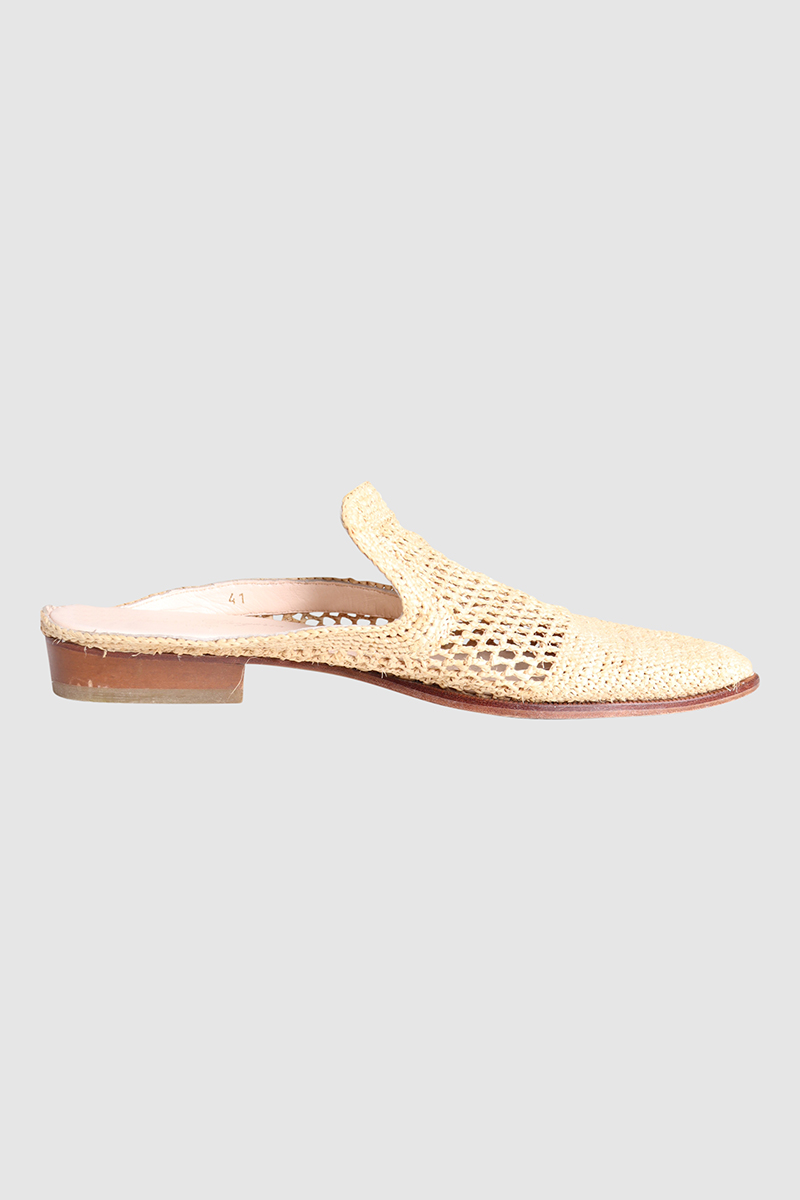 Antes Raffia Mules