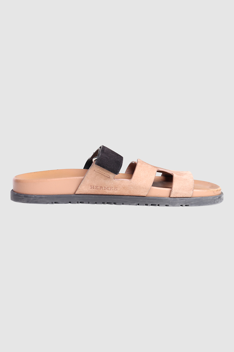 Bicolor Chypre Goatskin Sandals