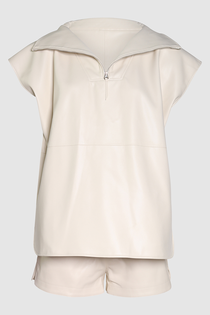 Noa Faux Leather Anorak & Shorts