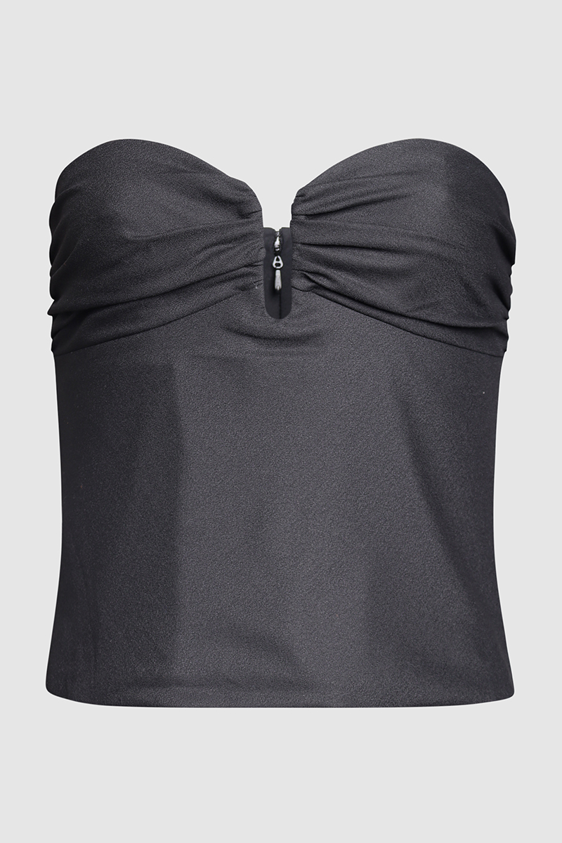 Ruched Strapless Top