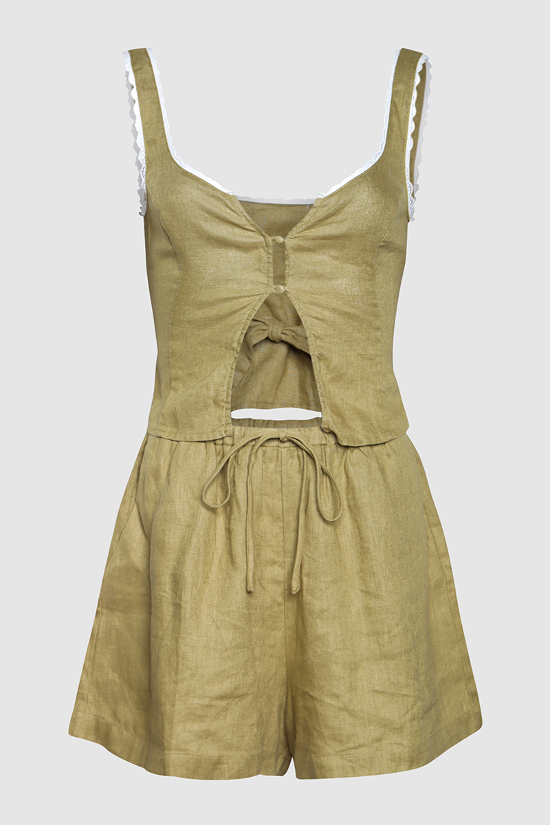Love Language Linen Button Front Top & Nettie Linen Shorts