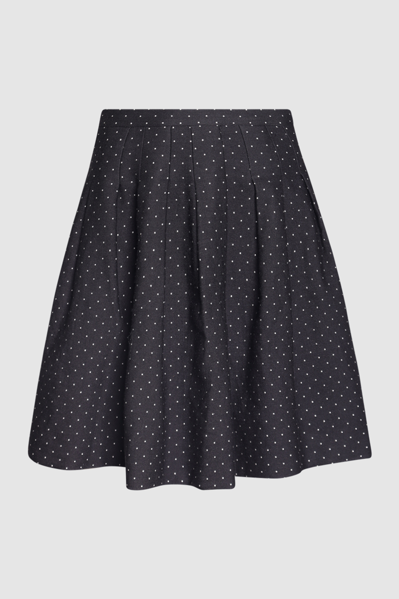 Wool Polka Dot Skirt