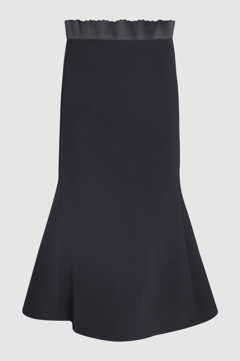 Crepe Midi Skirt