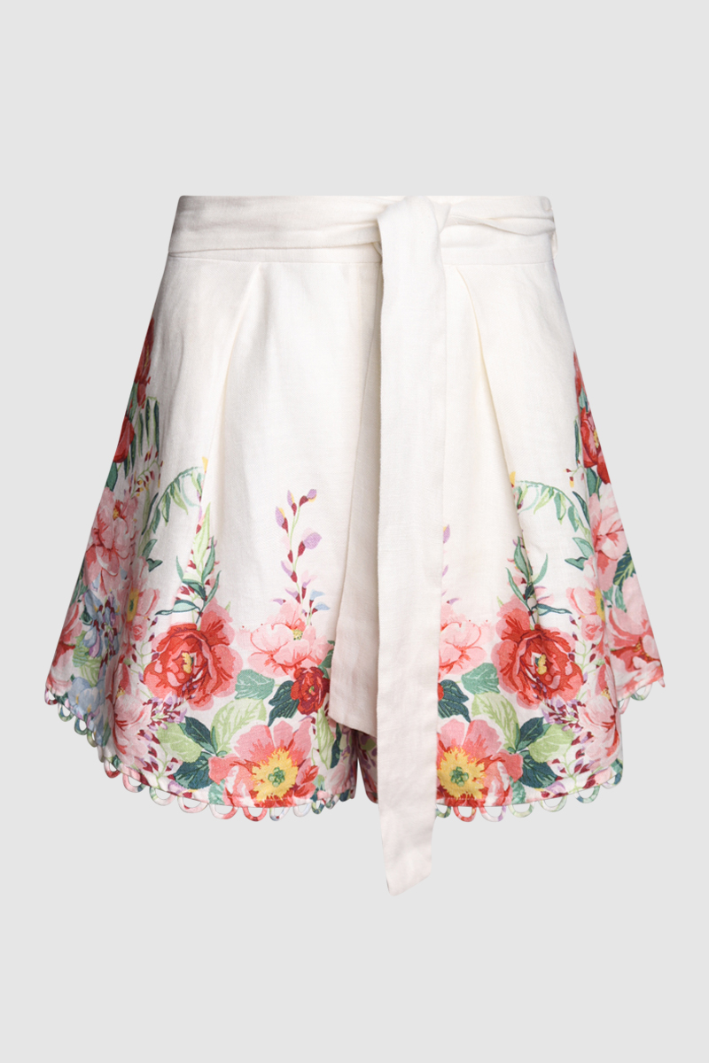 Bellitude Floral High Waisted Short