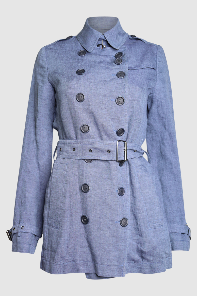 Linen Short Trench Coat