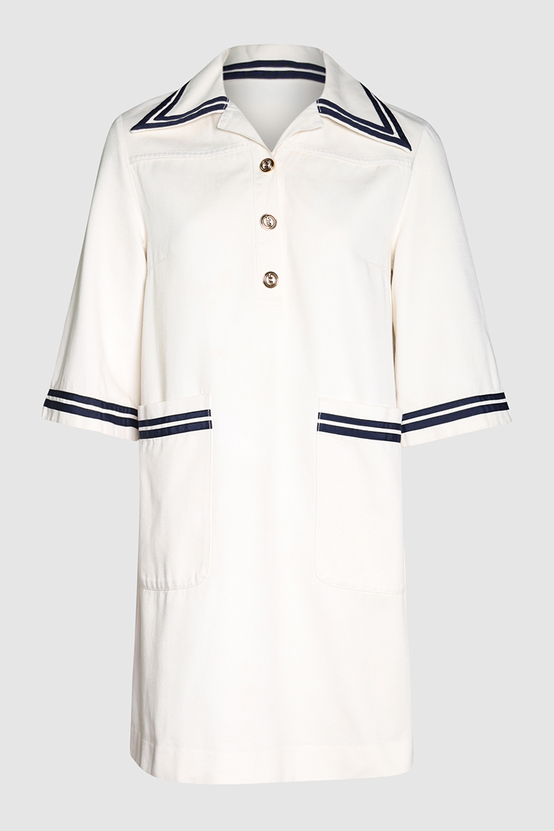 Sailor Collar Cotton Dress